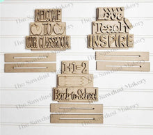 Load image into Gallery viewer, Teacher Word Stacker | Tea Mini Word Block SVG | SVG File | Laser Cut File | Glowforge | School Tiered TrayDecor | Laser cut svg