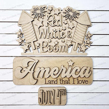 Load image into Gallery viewer, Add-on for Interchangeable Farmhouse Truck SVG | 12" and 24" Truck SVG | Red, White & Boom 4th of July Truck | USA Truck Interchangeable svg
