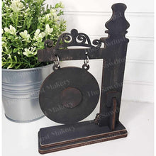 Load image into Gallery viewer, Interchangeable Seasonal Mini Standing Sign Frame SVG | Laser Cut File | Glowforge | 3" Round Insert Frame | Seasonal Interchangeable
