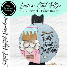 Load image into Gallery viewer, Nutcracker 10.5" Door Hanger SVG File | Laser Cut File | Christmas SVG File | Door Hanger SVG | Nutcracker Door Hanger Laser file