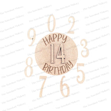 Load image into Gallery viewer, Birthday Round Bundle | Candy/Mason/Cookie Jar lid Interchangeable Frame SVG | Laser Cut File | Interchangeable Frame