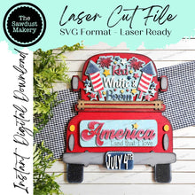 Load image into Gallery viewer, Add-on for Interchangeable Farmhouse Truck SVG | 12" and 24" Truck SVG | Red, White & Boom 4th of July Truck | USA Truck Interchangeable svg