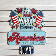 Load image into Gallery viewer, Add-on for Interchangeable Farmhouse Truck SVG | 12" and 24" Truck SVG | Red, White & Boom 4th of July Truck | USA Truck Interchangeable svg