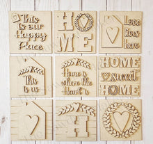 Load image into Gallery viewer, Home Sweet Home Laser Cut File | Farmhouse Interchangeable Leaning Sign Bundle File SVG | Glowforge | Home Tiered Tray SVG | Farmhouse Signs