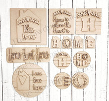 Load image into Gallery viewer, Home Sweet Home Bistro Bundle Interchangeable SVG File | Laser Cut File | Interchangeable Frame | Farmhouse Bistro Sign SVG