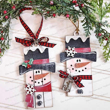 Load image into Gallery viewer, Wood Snowman Pallet Snowman Shelf Sitter SVG | Snowman laser cut file | Let it Snow | Snowman Laser Cut file | Winter | Build a Snowman SVG