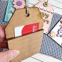 Load image into Gallery viewer, Happy Mother's Day Tags Gift Card Holder Laser Cut SVG File | Mother's Day Gift Card Holders | Laser SVG File | Gift Card Holders