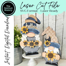 Load image into Gallery viewer, Add-on Interchangeable Gnome SVG File | Summer Add - on | Laser Cut File | Sunflower SVG File | SVG | Gnome | Gnome Shelf Sitter