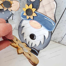 Load image into Gallery viewer, Add-on Interchangeable Gnome SVG File | Summer Add - on | Laser Cut File | Sunflower SVG File | SVG | Gnome | Gnome Shelf Sitter