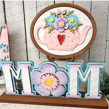 Load image into Gallery viewer, Mother's Day Teapot Tiered Tray SVG File | Mom Tiered Tray set | Laser cut file | Mother's Day SVG