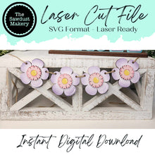 Load image into Gallery viewer, Floral Banner SVG | Laser Cut File | Glowforge | Mom SVG | Banner SVG | Banner | Mini Banner svg | Spring Svg | Mother's Day Flower svg