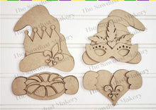Load image into Gallery viewer, Add-on Interchangeable Gnome SVG File | Mardi Gras | Laser Cut File | Mardi Gras Gnome SVG File | SVG | Gnome | Gnome Shelf Sitter