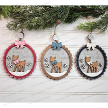 Load image into Gallery viewer, Personalized Baby's First Christmas Ornament SVG File | Laser Cut File | Christmas Tree | Ornament | Reindeer| Personalized Ornament