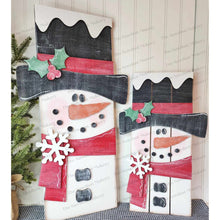 Load image into Gallery viewer, Wood Snowman Pallet Snowman Shelf Sitter SVG | Snowman laser cut file | Let it Snow | Snowman Laser Cut file | Winter | Build a Snowman SVG
