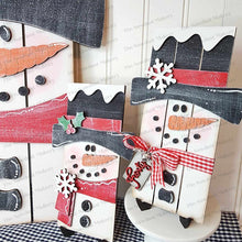 Load image into Gallery viewer, Wood Snowman Pallet Snowman Shelf Sitter SVG | Snowman laser cut file | Let it Snow | Snowman Laser Cut file | Winter | Build a Snowman SVG