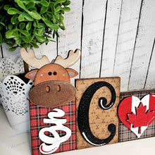 Load image into Gallery viewer, Oh Canada Word Block SVG | Word Block SVG | SVG File | Laser Cut File | Glowforge | Mantle Decor svg | Canada Day svg