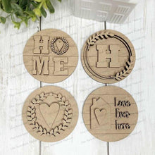 Load image into Gallery viewer, Home Jar Seasonal Rounds | Candy/Mason/Cookie Jar lid | Interchangeable Frame SVG | Laser Cut File | Interchangeable Frame