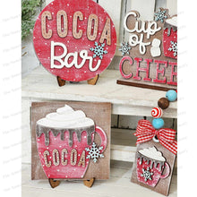 Load image into Gallery viewer, Cup of Cheer Hot Cocoa Tiered Tray SVG File | Laser Cut File | Glowforge | Hot Cocoa | Marshmallow | Hot Cocoa SVG | Hot Cocoa SVG