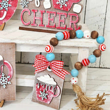 Load image into Gallery viewer, Cup of Cheer Hot Cocoa Tiered Tray SVG File | Laser Cut File | Glowforge | Hot Cocoa | Marshmallow | Hot Cocoa SVG | Hot Cocoa SVG