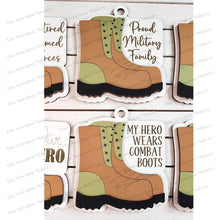 Load image into Gallery viewer, Military Combat Boots Ornament Bundle SVG File | Laser Cut File | Christmas Ornament SVG | Military Ornament svg | Military SVG