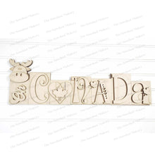 Load image into Gallery viewer, Oh Canada Word Block SVG | Word Block SVG | SVG File | Laser Cut File | Glowforge | Mantle Decor svg | Canada Day svg