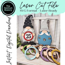Load image into Gallery viewer, Standing Countdown Seasonal Gnome SVG File | Laser Cut File | Gnome SVG File | Seasonal SVG | Gnome Shelf Sitter | Countdown to Holidays