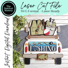 Load image into Gallery viewer, Add-on for Interchangeable Farmhouse Truck SVG | 12" and 24" Truck SVG | Fishing Truck | Gone Fishing | Fishing Truck Interchangeable SVG