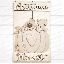 Load image into Gallery viewer, Autumn Harvest Fall Pumpkin Pallet Sign Door Hanger SVG File | Laser Cut File | Fall SVG File | Door Hanger svg | Pumpkin SVG | Prim svg