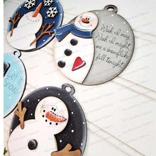 Load image into Gallery viewer, Snowman Ornament Bundle 3.5" Christmas Ornament SVG File | Laser Cut File | Christmas Ornament SVG | Snowman Ornament svg | Snowman SVG