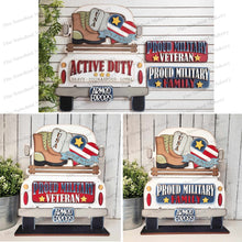 Load image into Gallery viewer, Add-on for Interchangeable Farmhouse Truck SVG | 12" and 24" Truck SVG | Proud Military Truck | Veteran Truck Interchangeable SVG