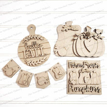 Load image into Gallery viewer, Hello Fall Pumpkin Crow SVG File | Laser Cut File | Glowforge | USA | Pumpkin | Hello Fall | Fall Breadboard | Pumpkin svg | Fall SVG
