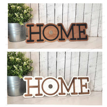 Load image into Gallery viewer, Interchangeable Home Sign Frame SVG | Laser Cut File | Glowforge | 3" Round Insert Frame | Seasonal Interchangeable SVG