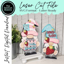 Load image into Gallery viewer, Add-on Interchangeable Gnome SVG File | Summer Strawberry Add - on | Laser Cut File | Strawberry SVG File | SVG | Gnome | Gnome Shelf Sitter