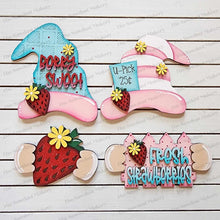 Load image into Gallery viewer, Add-on Interchangeable Gnome SVG File | Summer Strawberry Add - on | Laser Cut File | Strawberry SVG File | SVG | Gnome | Gnome Shelf Sitter