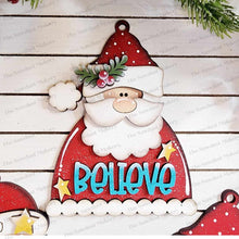 Load image into Gallery viewer, Santa Christmas Ornament Bundle SVG File | Laser Cut File | Santa Christmas Ornament SVG | Ornament Bundle SVG | Santa Claus Ornament Svg