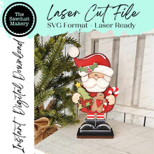 Load image into Gallery viewer, Standing Mini Santa SVG File | Lucky | Laser Cut File | Christmas SVG File | Santa SVG | Christmas Shelf Sitter