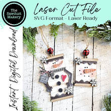 Load image into Gallery viewer, Marshmallow Snowman Christmas Ornament SVG File | Laser Cut File | Christmas Ornament SVG | Snowman Ornament svg | Smores Ornament svg