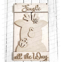 Load image into Gallery viewer, Reindeer Pallet Sign Door Hanger SVG File | Laser Cut File | Santa SVG File | Door Hanger svg | Winter SVG | Jingle all the Way
