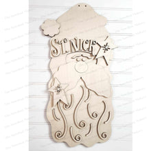 Load image into Gallery viewer, St. Nick Santa Claus Door Hanger SVG File | Laser Cut File | Santa SVG File | Door Hanger svg | Christmas svg | Santa svg