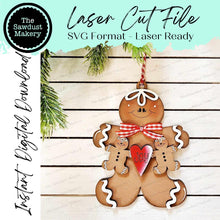 Load image into Gallery viewer, Gingerbread Christmas Ornament Bundle SVG File | Laser Cut File | Christmas Ornament SVG | Ornament Bundle SVG | Gingerbread Ornament Svg