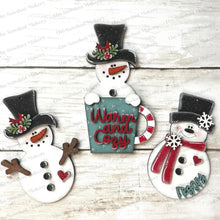 Load image into Gallery viewer, Snowman Christmas Ornament Bundle SVG File | Laser Cut File | Christmas Ornament SVG | Ornament Bundle SVG | Snowman Ornament Svg