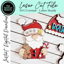 Load image into Gallery viewer, Prim St. Nick Christmas Ornament SVG File | Laser Cut File | Prim Santa Christmas Ornament SVG | Ornament SVG | Santa Claus Laser Svg