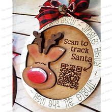 Load image into Gallery viewer, Reindeer Santa Tracker Christmas Ornament SVG File | Laser Cut File | Santa Christmas Ornament SVG | Ornament SVG | Santa Claus Laser Svg