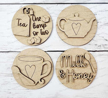 Load image into Gallery viewer, Tea Bundle Seasonal Rounds | Candy/Mason Jar Lid | Cookie Jar lid | Interchangeable Frame SVG | Laser Cut File | Interchangeable Frame
