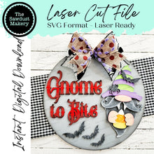 Load image into Gallery viewer, Halloween Door Hanger Bundle Laser File | Halloween | Round Door Hanger Bundle | Laser SVG Bundle File | Laser Cut File | Halloween SVGS
