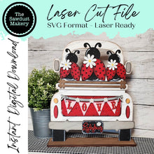 Load image into Gallery viewer, Add-on for Interchangeable Farmhouse Truck SVG | 12" and 24" Truck SVG | Ladybug Truck | Daisies | Ladybug Summer Truck Interchangeable SVG