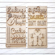 Load image into Gallery viewer, Gingerbread Baking Sign Laser Cut File | Laser Cut File | Interchangeable Frame | Christmas Sign Inserts | Gingerbread SVG