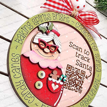 Load image into Gallery viewer, Mrs. Claus Santa Tracker Christmas Ornament SVG File | Laser Cut File | Mrs. Claus Christmas Ornament | Ornament SVG | Mrs. Claus Laser Svg