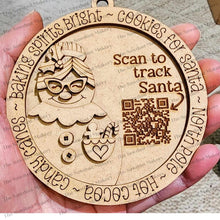 Load image into Gallery viewer, Mrs. Claus Santa Tracker Christmas Ornament SVG File | Laser Cut File | Mrs. Claus Christmas Ornament | Ornament SVG | Mrs. Claus Laser Svg