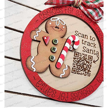 Load image into Gallery viewer, Gingerbread Cookie Santa Tracker Christmas Ornament SVG File | Laser Cut File | Gingerbread Christmas Ornament | Gingerbread Laser Svg
